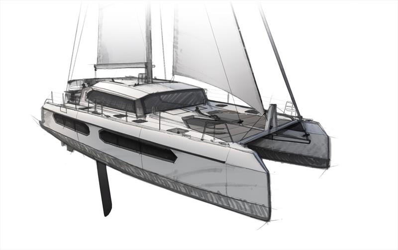 Sketch - Hu'chu 55ft performance catamaran - photo © iYacht GmbH