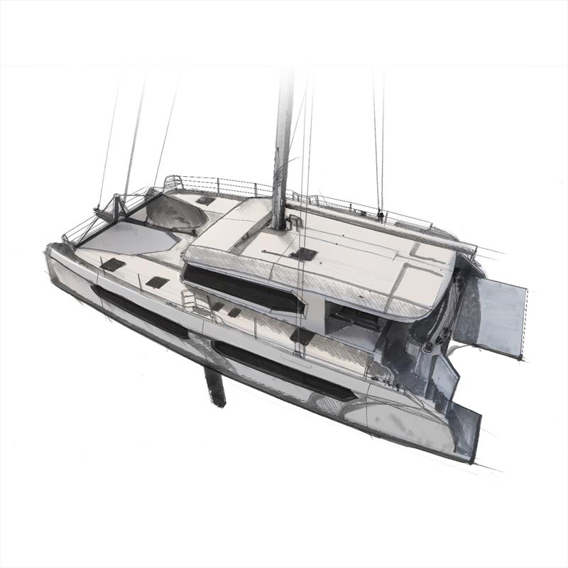 Sketch - Hu'chu 55ft performance catamaran - photo © iYacht GmbH