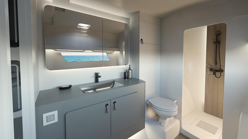 ORC 52.2 - Owner's bathroom photo copyright Franck Darnet Design taken at  and featuring the Catamaran class