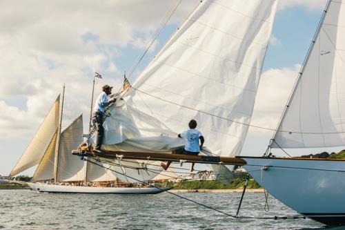 2014 Pendennis Cup day 1 photo copyright Nick Bailey taken at Royal Cornwall Yacht Club and featuring the Classic Yachts class