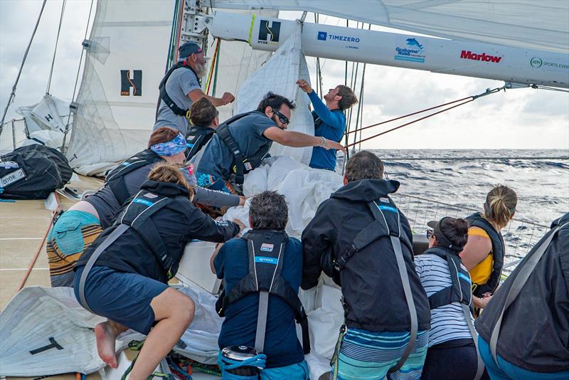 Teamwork in action on the Clipper Race - photo © Clipper Race