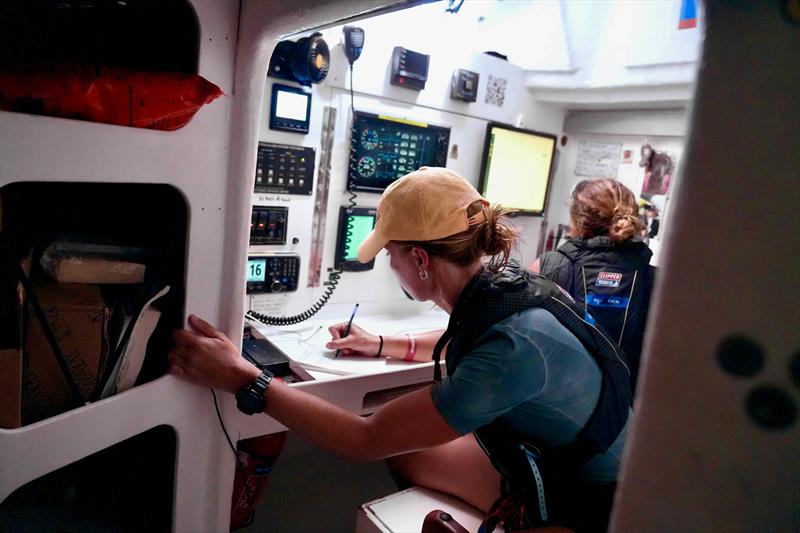 Learning about on board tools and technology is a key part of Skipper and First Mate Training - photo © Clipper Race