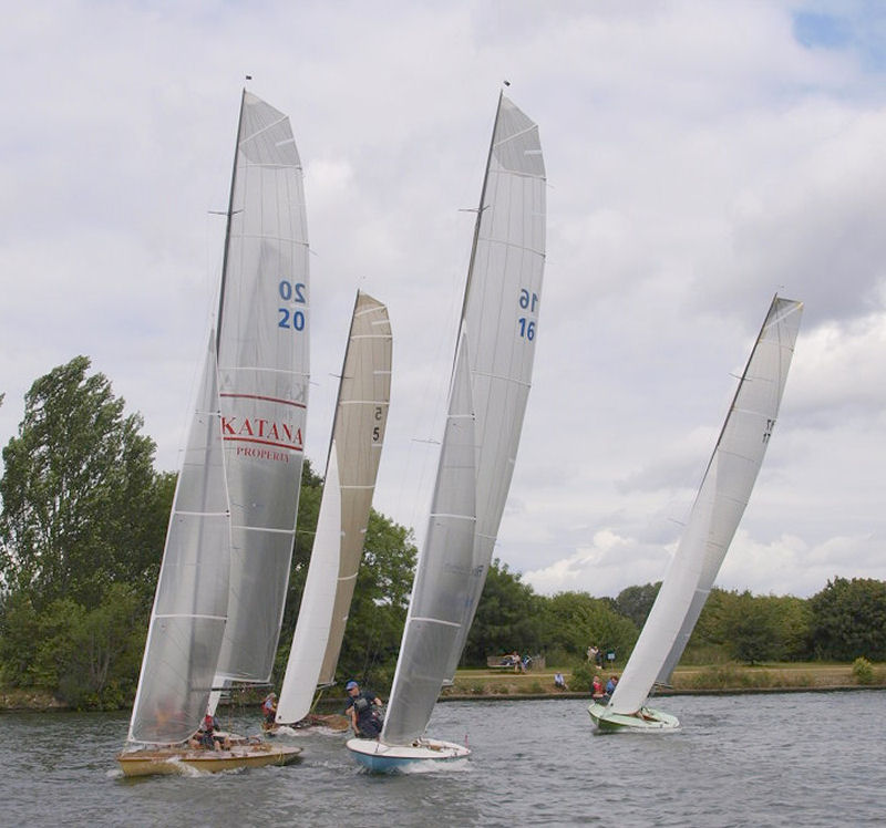 Racing during the Thames Sailing Club Vintage and Open Regatta photo copyright David Dixson taken at Thames Sailing Club and featuring the Classic & Vintage Dinghy class