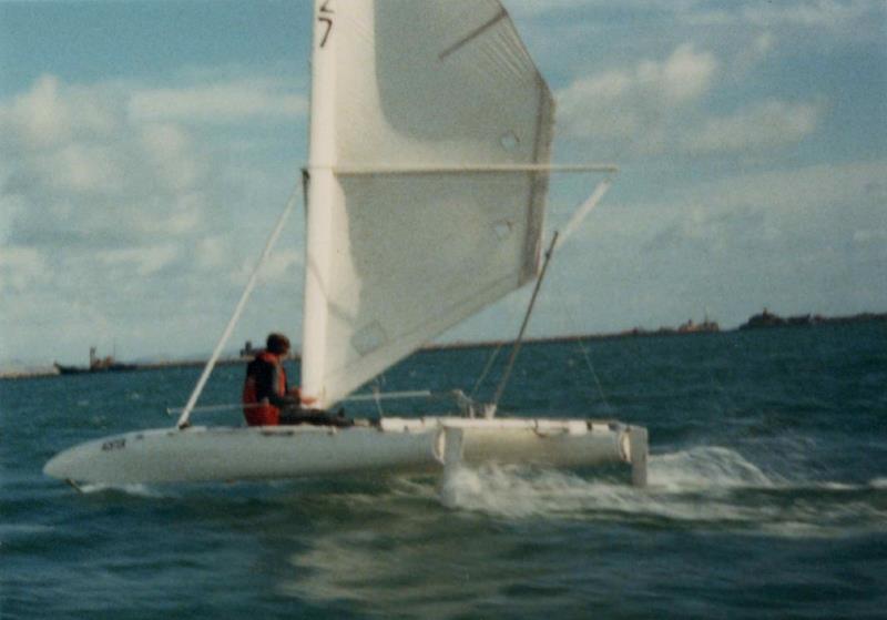 Auster at speed out on Weymouth Harbour photo copyright Bratt family taken at  and featuring the Classic & Vintage Dinghy class