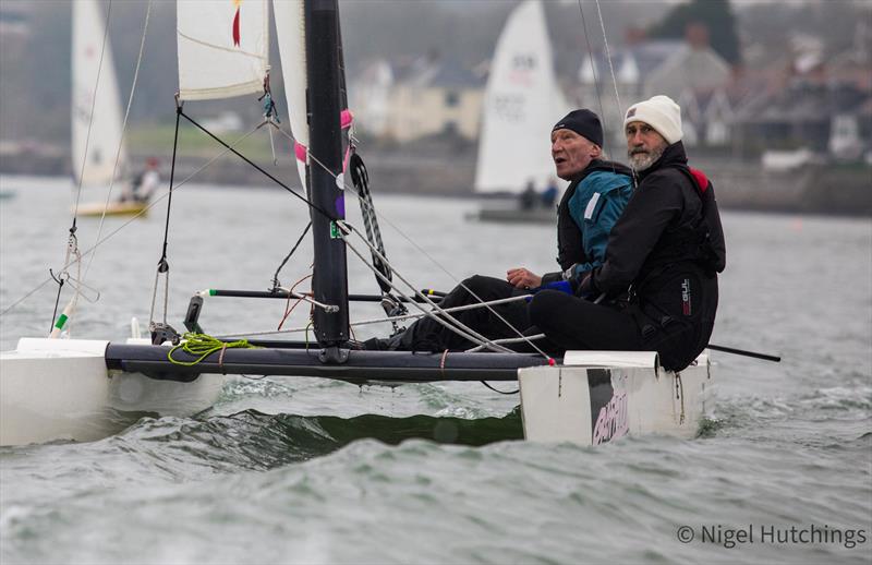 Frostbite Series at Neyland day 3 photo copyright Nigel Hutchings taken at Neyland Yacht Club and featuring the Dart 18 class