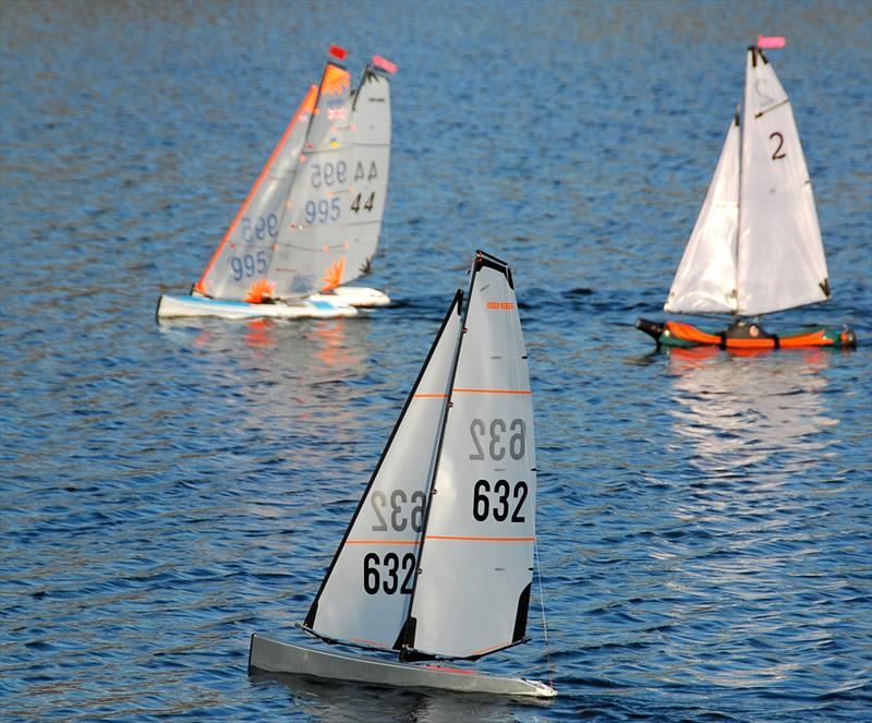 Brass Monkey Christmas race at Abbey Meads - Mike Wilkie 995 with Alan Viney 44 getting the best start of the small boats. (my boat is 2 and luffed as the shot was taken) - photo © Roger Stollery