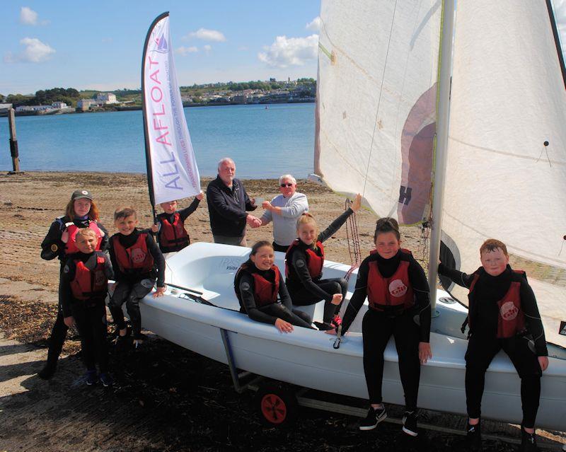 Neyland Town Council rep, Mike Harry and Neyland YC Commodore, Keith Howell - The All Afloat project gives children at Neyland CP School a chance to try sailing - photo © WYA