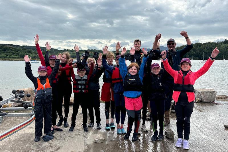 The Burgundy Caps and instructors - Solway Yacht Club's Cadet Week photo copyright Hilary O’Dwyer taken at Solway Yacht Club and featuring the Dinghy class