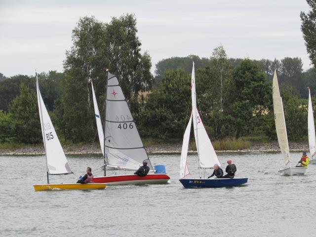 Border Counties Midweek Sailing at Shotwick Lake - Off down the reach photo copyright Brian Herring taken at Shotwick Lake Sailing and featuring the Dinghy class