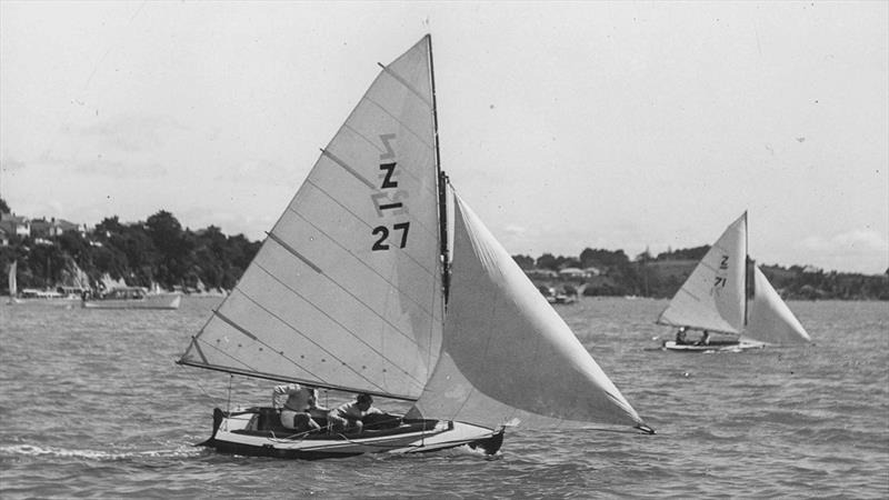 Jim Mackay sailing his Z-class in which he represented Auckland province in the Cornwell Cup - photo © Mackay Family archives