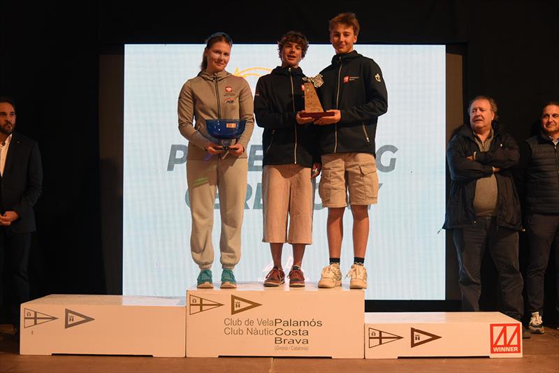 Rogoswkaya, Kolka, Zmudzinski at the top of the absolute podium in Palamós - 48th Palamós Christmas Race photo copyright Alfred Farré taken at Club de Vela Palamos and featuring the Dinghy class