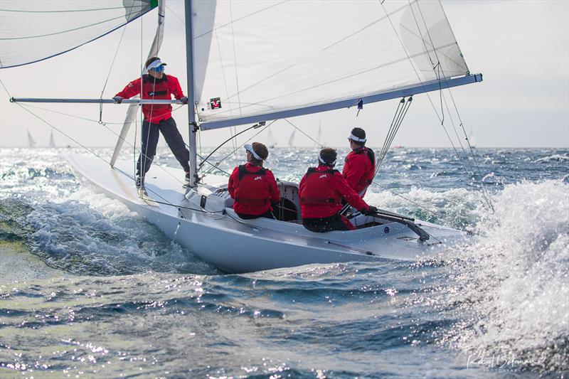 Kinsale Dragon Gold Cup 2024 Day 1 photo copyright Robert Bateman taken at Kinsale Yacht Club and featuring the Dragon class