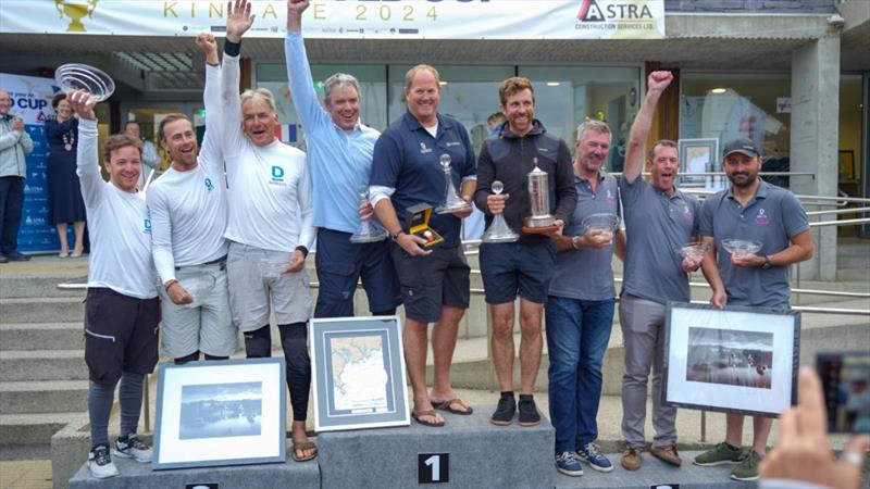 Corinthian podium - Kinsale Dragon Gold Cup 2024 Day 6 photo copyright Jakub Walutek Productions taken at Kinsale Yacht Club and featuring the Dragon class