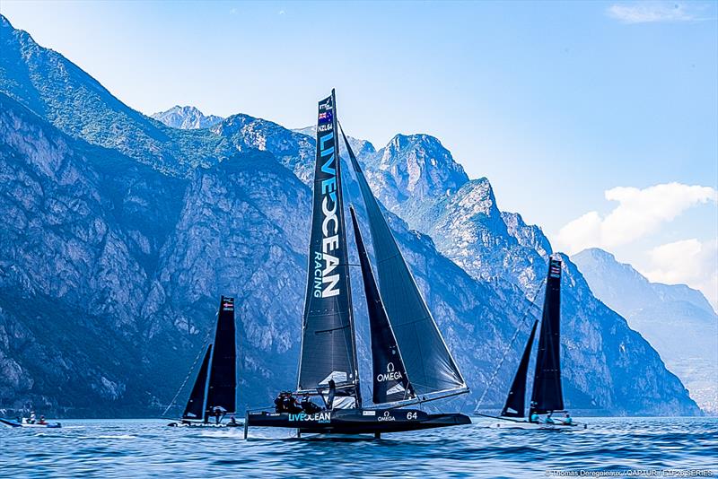 The Live Ocean ETF26 team competing at Lake Garda - Day 3 of Foiling Week - June 24,  2024 photo copyright Georgia Schofield taken at Royal New Zealand Yacht Squadron and featuring the ETF26 class