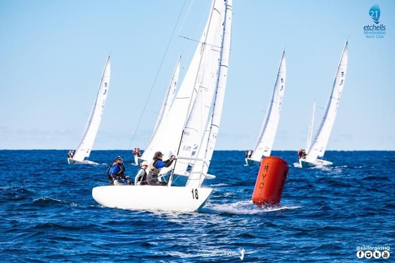 Anderson leads Race 1 - Etchells Australian Nationals, day 1 - photo © Nic Douglass / www.AdventuresofaSailorGirl.com