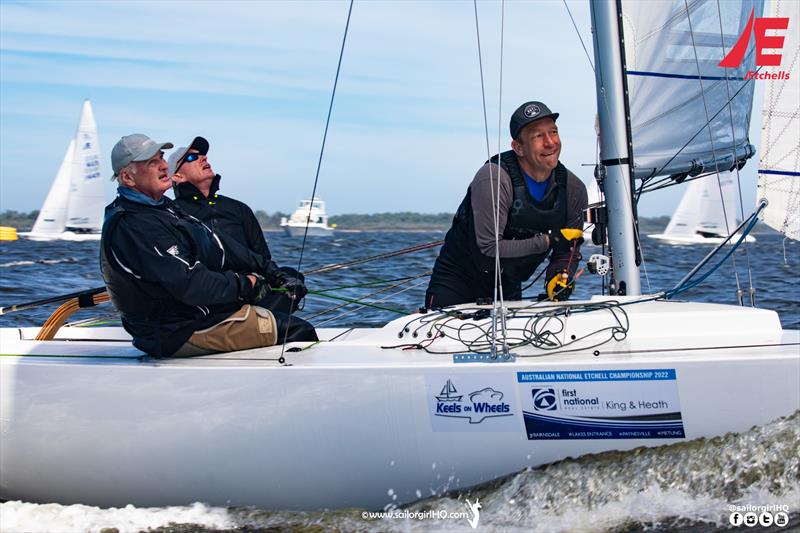 On board with Tango on day 2 of the Etchells Australian Championship - photo © Nic Douglass @sailorgirlhq