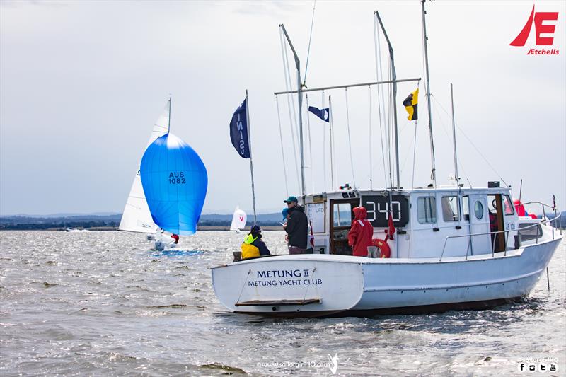 Lucy AUS1082 heading into the finish at the Etchells Australian Championship - photo © Nic Douglass @sailorgirlhq