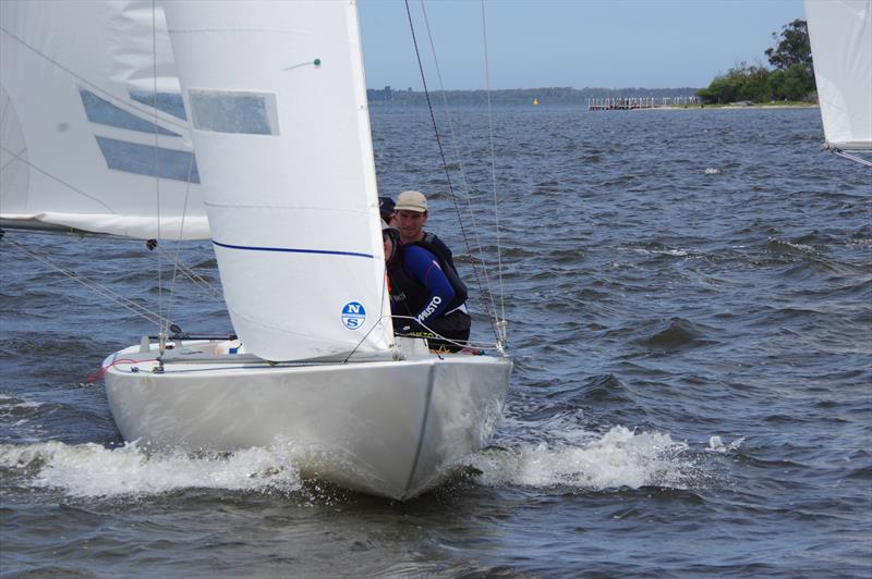 There are a large number of young sailors competing in the regatta, including the crew of Kelpie, a yacht in the Metung Etchells fleet - photo © Jeanette Severs