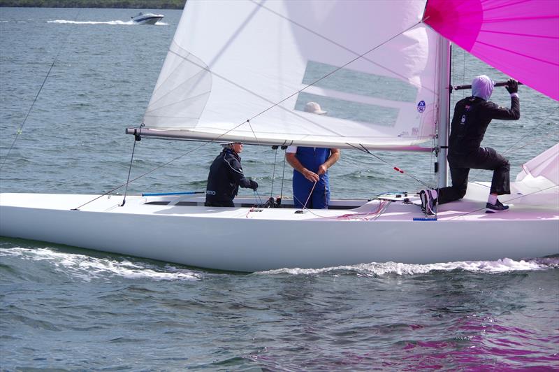 Jeanne-Claude Strong in Flying High 2 was awarded the Etchells 2025 Australian championship womens helm trophy - photo © Jeanette Severs