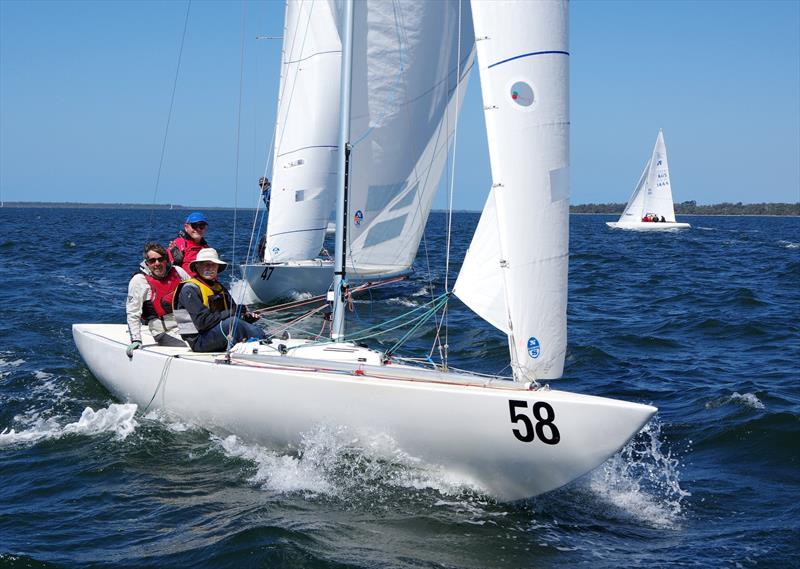 Feng Shui AUS784, a Metung fleet boat, had a best result of 16th, in race 1, of the Etchells 2025 Australian championship - photo © Jeanette Severs