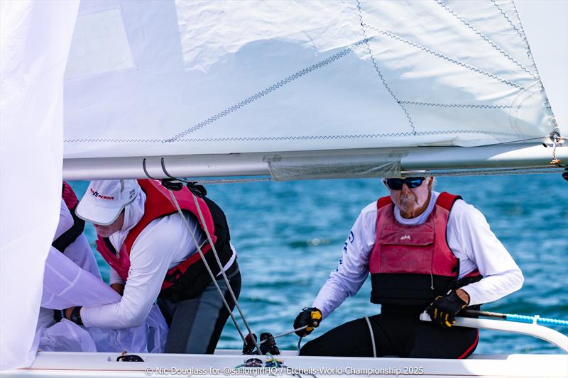 Game face from John Dane III after winning Race 5 - Etchells World Championship 2025 Day 4 - photo © Nic Douglass @sailorgirlHQ