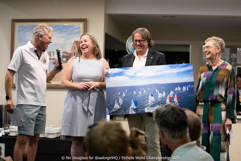 Etchells class presenting the RBYC with a memento - Etchells World Championship 2025 - photo © Nic Douglass @sailorgirlHQ