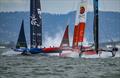 Collision between USA SailGP Team and Spain SailGP Team on Race Day 2 of San Francisco SailGP, Season 2 © Ricardo Pinto for SailGP