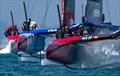 Switzerland ahead of France and Emirates Great Britain during a practice session ahead of the Spain Sail Grand Prix in Cadiz, Spain. Oct 13, 2023. 13th October 2023. Photo: Bob Martin for SailGP. Handout image supplied by SailGP © Bob Martin for SailGP