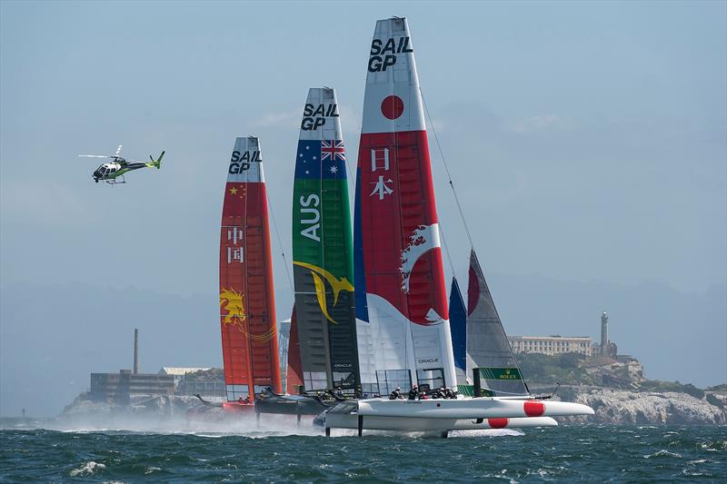 Start of race one. Practice race day, Event 2, Season 1 SailGP event in San Francisco, California,  - photo © Chris Cameron for SailGP