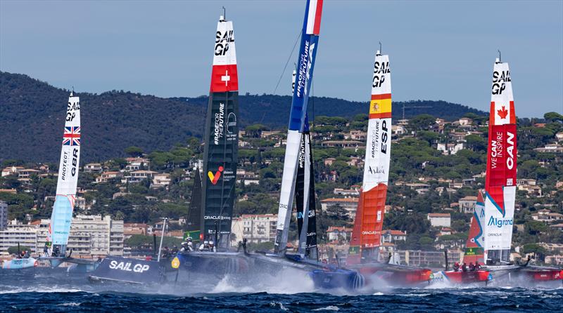 The SailGP fleet on Race Day 1 of the Range Rover France Sail Grand Prix in Saint Tropez, France - photo © David Gray /SailGP