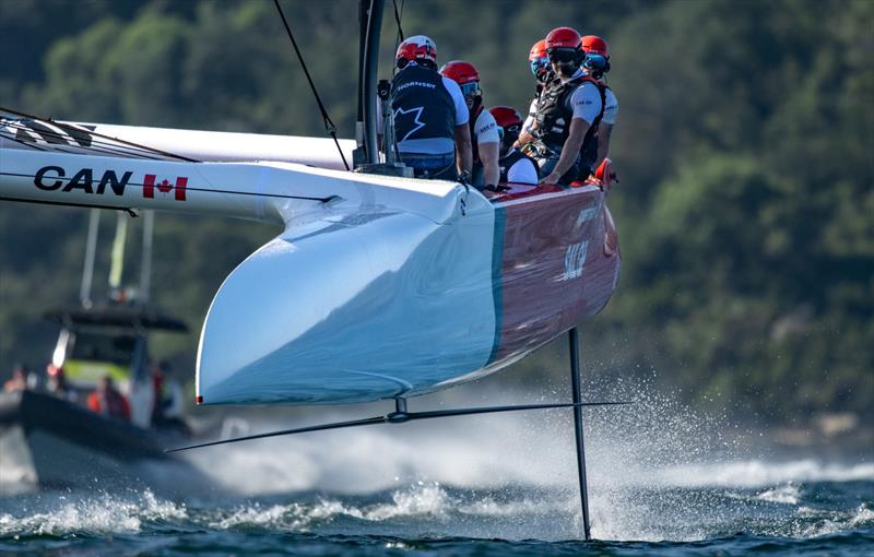 Canada SailGP Team helmed by former driver Phil Robertson practice with the new T-Foils ahead of the KPMG Australia Sail Grand Prix in Sydney, Australia - photo © Ricardo Pinto for SailGP