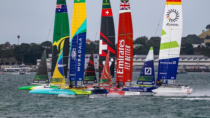 Practice Session - Day 5 - Auckland SailGP - January 14,  2024 photo copyright Richard Gladwell - Sail-World.com/nz taken at Royal New Zealand Yacht Squadron and featuring the F50 class