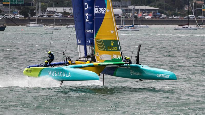 Practice Session - Day 5 - Auckland SailGP - January 14,  2024 photo copyright Richard Gladwell - Sail-World.com/nz taken at Royal New Zealand Yacht Squadron and featuring the F50 class