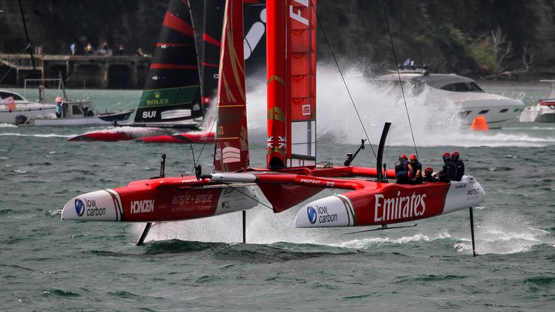 Practice Session - Day 5 - Auckland SailGP - January 14,  2024 photo copyright Richard Gladwell - Sail-World.com/nz taken at Royal New Zealand Yacht Squadron and featuring the F50 class