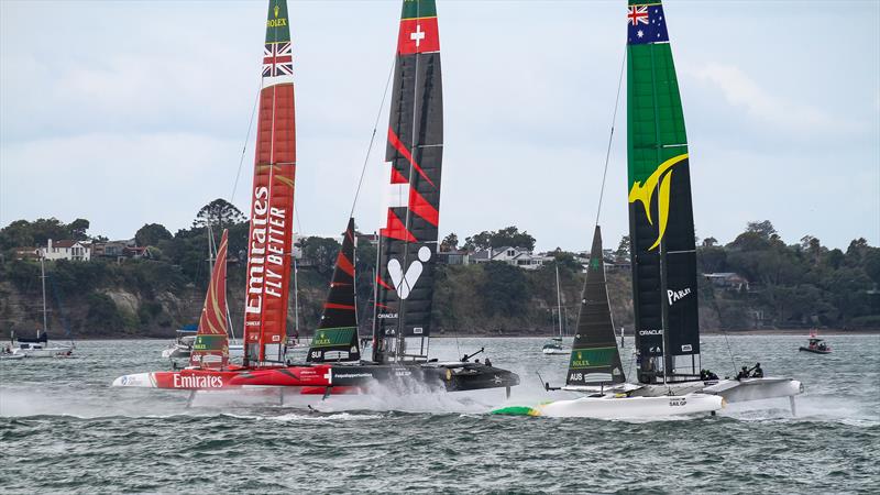 Practice Session - Day 5 - Auckland SailGP - January 14,  2024 photo copyright Richard Gladwell - Sail-World.com/nz taken at Royal New Zealand Yacht Squadron and featuring the F50 class