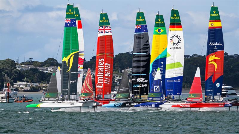  Race Day 1 - Auckland SailGP - January 18,  2024 photo copyright Richard Gladwell - Sail-World.com/nz taken at Royal New Zealand Yacht Squadron and featuring the F50 class