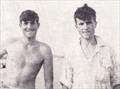 Eddie and Jim Mackay (right) - 1960 NZ Olympic trials - Flying Dutchman - Maretai - March 1960