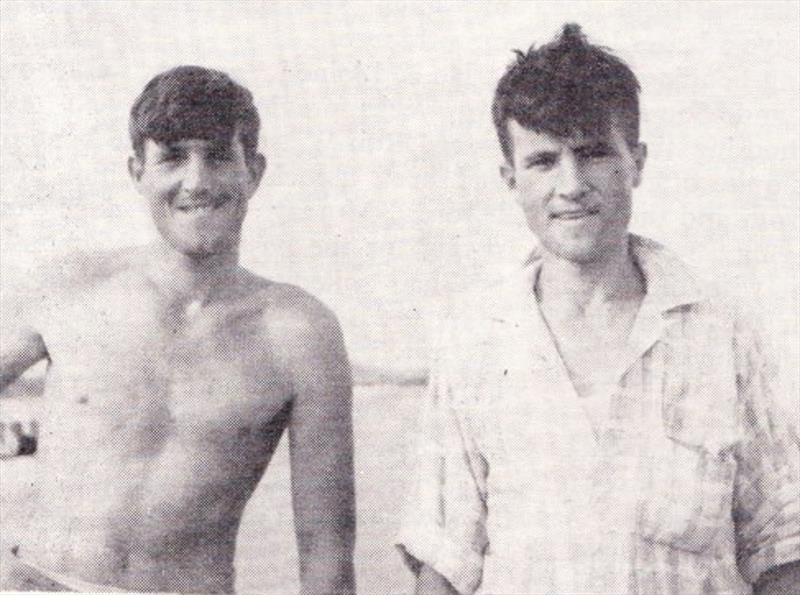 Eddie and Jim Mackay (right) - 1960 NZ Olympic trials - Flying Dutchman - Maretai - March 1960 photo copyright Sea Spray taken at Royal New Zealand Yacht Squadron and featuring the Flying Dutchman class