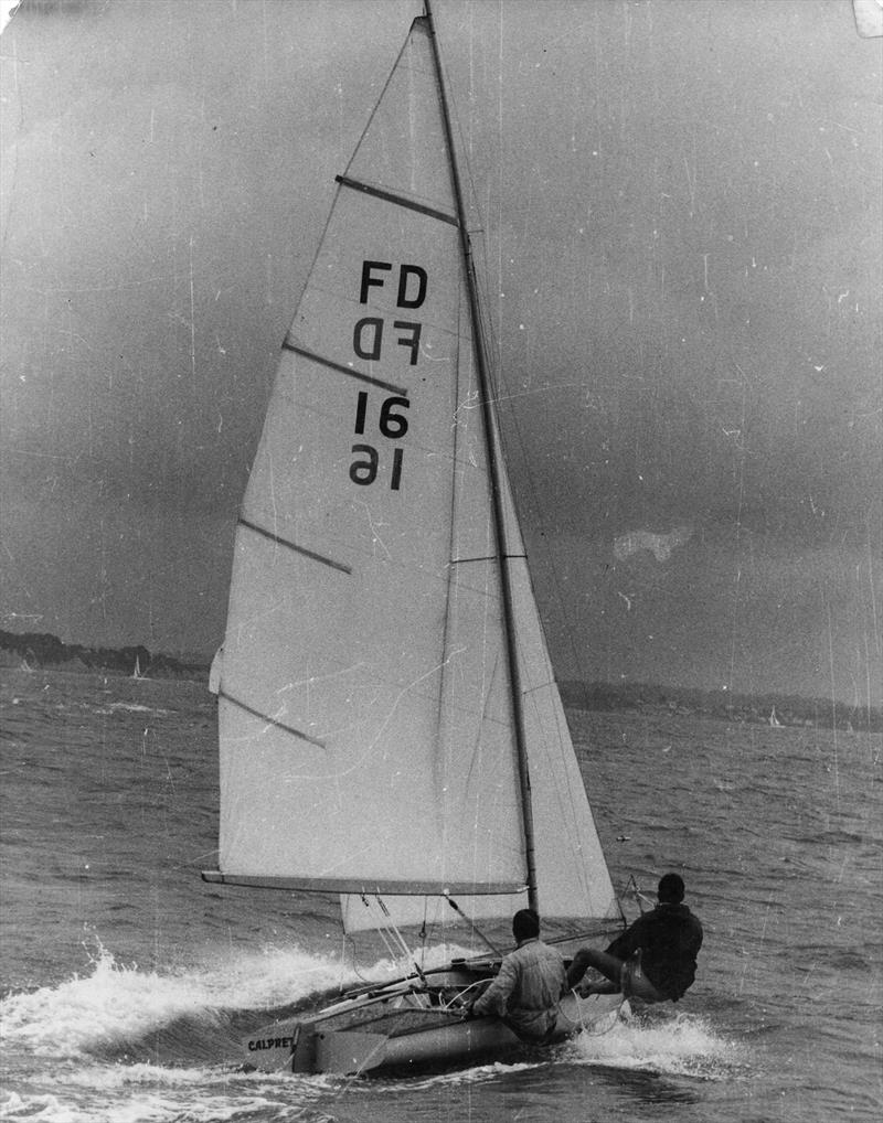 Jim Mackay sailing his FD Calpreta photo copyright Mackay Family archives taken at Takapuna Boating Club and featuring the Flying Dutchman class