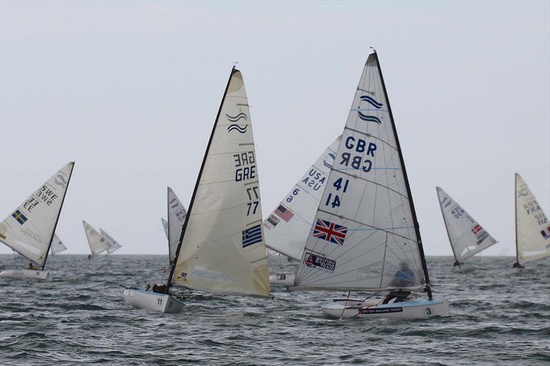 Giles Scott on day 2 of the Finn Gold Cup in New Zealand - photo © Robert Deaves