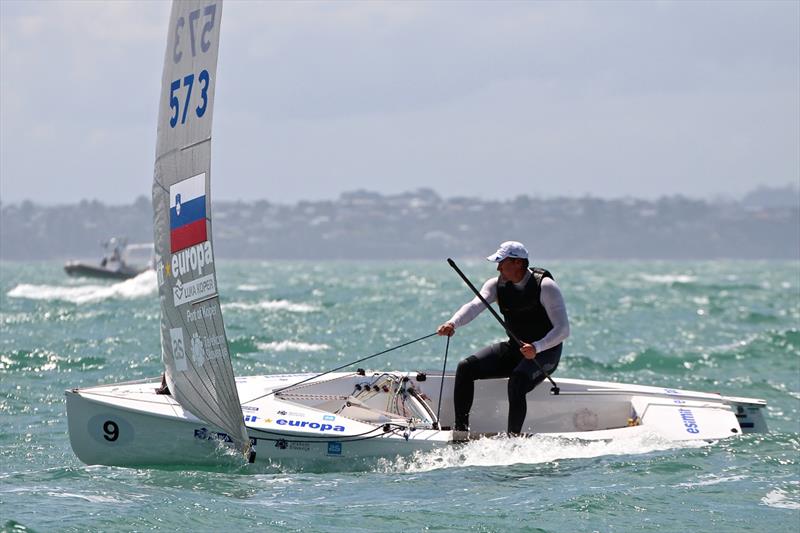 Vasilij Zbogar on day 4 of the Finn Gold Cup in New Zealand - photo © Robert Deaves