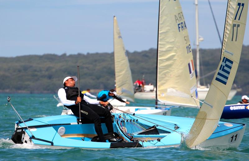 Ioannis Mitakis during the medal race at the Finn Gold Cup in New Zealand - photo © Robert Deaves