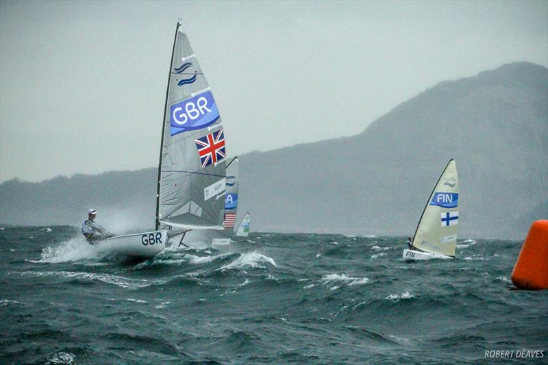 Finns during the Rio 2016 Olympic Sailing Competition - photo © Robert Deaves