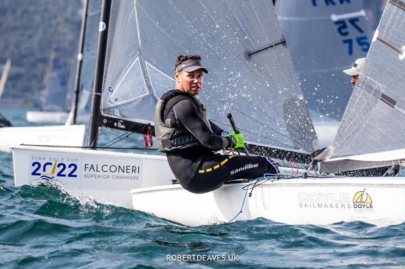 Florian Raudaschl on day 3 of the Finn Gold Cup at Malcesine - photo © Robert Deaves / www.robertdeaves.uk