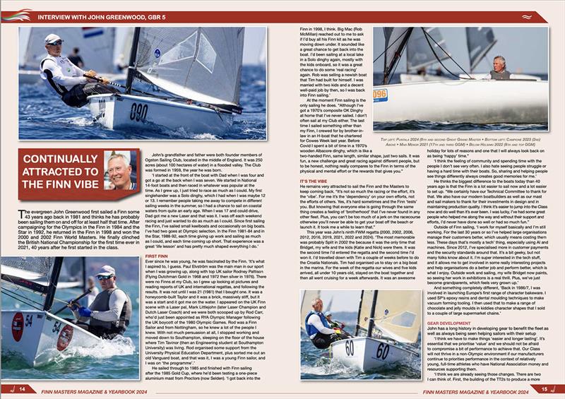 2024 edition of Finn Masters Magazine - photo © Robert Deaves