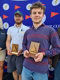 Youth prize-winners and Silver fleet winners Jack McNaughten (right) and crew Hugo Micka during the Fireball Irish Nationals at Crosshaven © Frank Miller