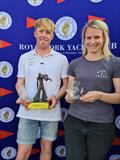 Chris Bateman and Lucy Loughton, 3rd gold in the Fireball Irish Nationals at Crosshaven © Frank Miller