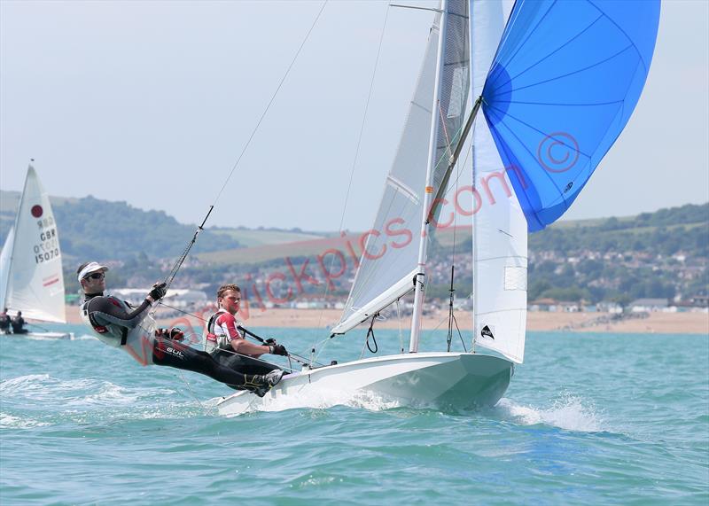 Matt Burge & Richard Wagstaff during the Fireball open at Shoreham photo copyright Warwick Baker / www.warwickpics.com taken at Shoreham Sailing Club and featuring the Fireball class