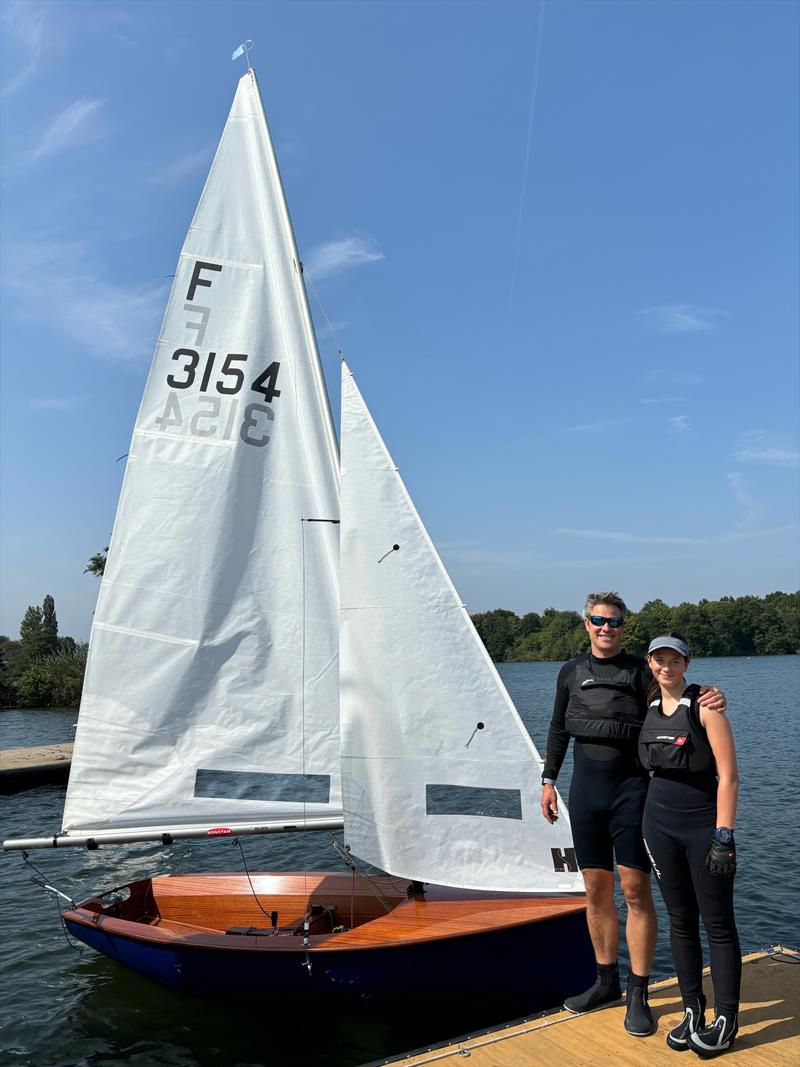 Sophia & Dom Johnson during the Chipstead Firefly Open 2024 photo copyright Dom Johnson taken at Chipstead Sailing Club and featuring the Firefly class