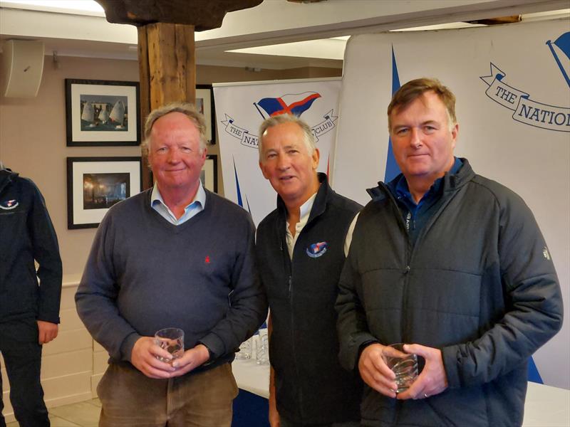 Irish Flying Fifteen East Coast Championship - Niall Coleman (l) and Conor Grimley (r) collect the first prize for the Silver Fleet - photo © Cormac Bradley